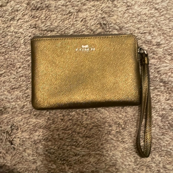 Coach pewter wristlet - Picture 1 of 2